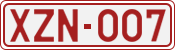 License plate of Belgium, 1951 year system