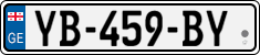 License plate of Georgia, Cars (2014)