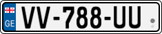 License plate of Georgia, Cars (2014)