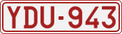License plate of Belgium, 1951 year system