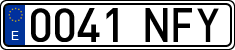 License plates of Spain, Ordinary (2000)