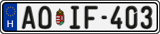 license plates of Hungary, Regular plates (2022)