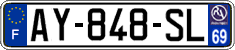 French license plate, SIV (ordinary)