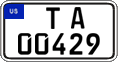 Federal license plates, US Army in Germany (temporary)