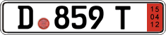 German license plate, Export transit plates