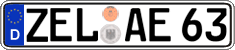 German license plate, Regular plates