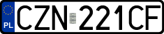 License plates of Poland, Regular car plates