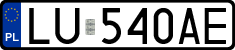 License plates of Poland, Regular car plates