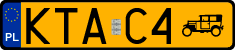 License plates of Poland, Oldtimers