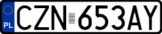License plates of Poland, Regular car plates