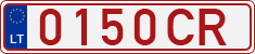 License plate of Lithuania, Transit plates