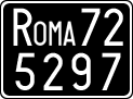 License plate of Italy, Cars (1927 year series)