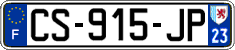 French license plate, SIV (ordinary)
