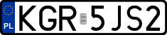 License plates of Poland, Regular car plates