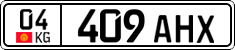 License plate of Kyrgyzstan, Private owners (2016)