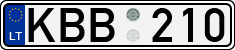 License plate of Lithuania, Cars