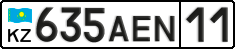 License plate Kazakhstan, Private owners (2012)