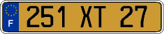 French license plate, FNI