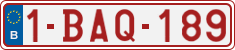 License plate of Belgium, Regular plates (2010)