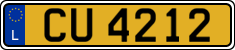 License plate of Luxembourg, 2003 year system