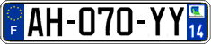 French license plate, SIV (ordinary)