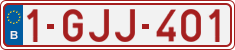 License plate of Belgium, Regular plates (2010)