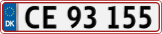 License plate of Denmark, Regular plates