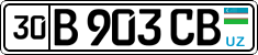 License plate of Uzbekistan, Private owners
