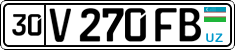 License plate of Uzbekistan, Private owners