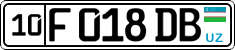License plate of Uzbekistan, Private owners