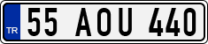 License plate of Turkey, Regular plates