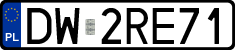 License plates of Poland, Regular car plates