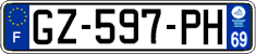 French license plate, SIV (ordinary)