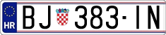 License plate of Croatia, Regular plates