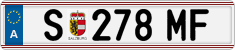 License plate of Austria, Regular plates