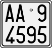 License plate of Italy, Motorcycles (1994 year series)