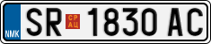 License plate of North Macedonia, Regular plates (2012)