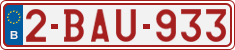 License plate of Belgium, Regular plates (2010)