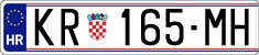 License plate of Croatia, Regular plates
