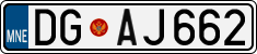 License plate of Montenegro, Cars