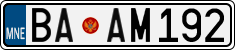 License plate of Montenegro, Cars