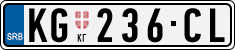 License plate of Serbia, Cars