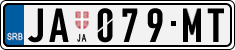 License plate of Serbia, Cars