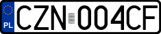 License plates of Poland, Regular car plates