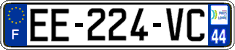 French license plate, SIV (ordinary)