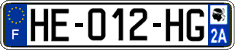 French license plate, SIV (ordinary)