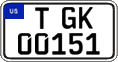 Federal license plates, US Army in Germany (temporary)