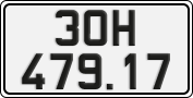 License plate of Vietnam, Cars