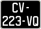 French license plate, SIV (oldtimers)