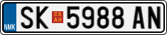 License plate of North Macedonia, Regular plates (2012)